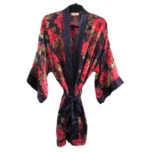 Victoria's Secret Other - Vintage Victoria's Secret Gold Label Sheer Floral Paisley Robe One Size GUC